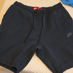 Nike Black Athletic Drawstring Shorts with Subtle Logo